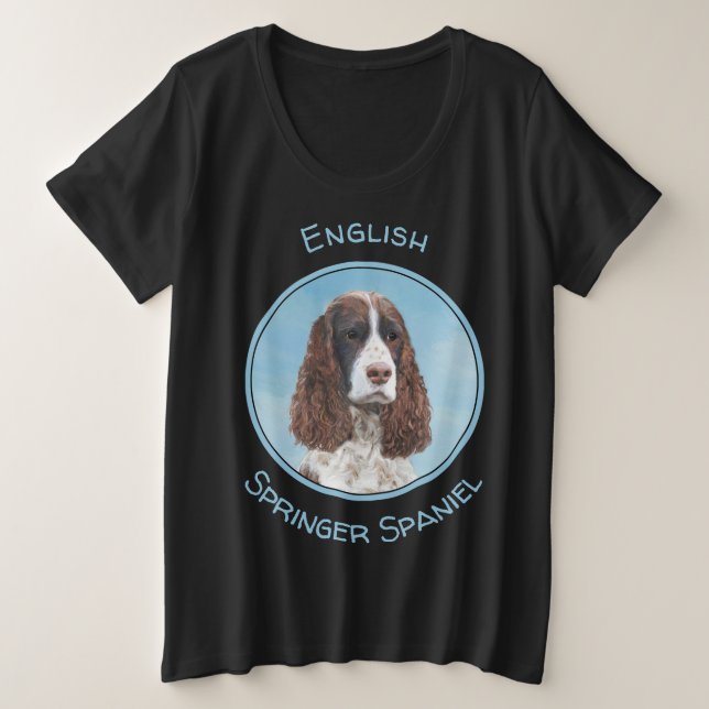 Inglés Springer Spaniel Pintura Original Perro Art (Anverso del diseño)