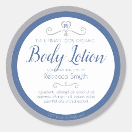 Ingredientes de loción corporal casera etiqueta az