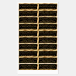 ingredientes impermeables etiqueta rectángulo de o