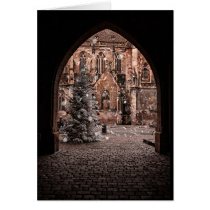Ingresando La Tarjeta De Navidades De La Aldea