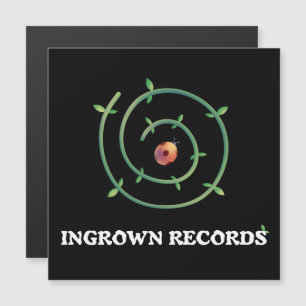 Ingrown Records Ladybug Spiral Magnet Card Negro