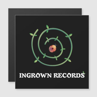 Ingrown Records Ladybug Spiral Magnet Card Negro