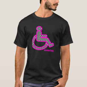 Inhabilitado en camiseta para hombre fucsia retra