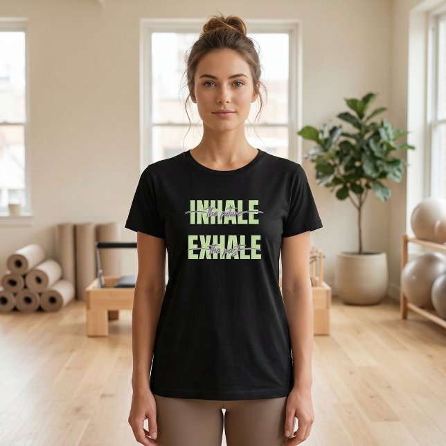 Inhalar el futuro, exhalar la última camiseta de P (Pilates Tshirt)