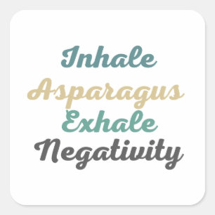 Inhale Asparagus Exhale Negatividad Pegatinas