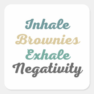 Inhale Brownies Pegatinas de Negatividad Exhale