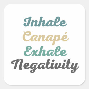 Inhale Canapé Exhale Negativie Pegatinas