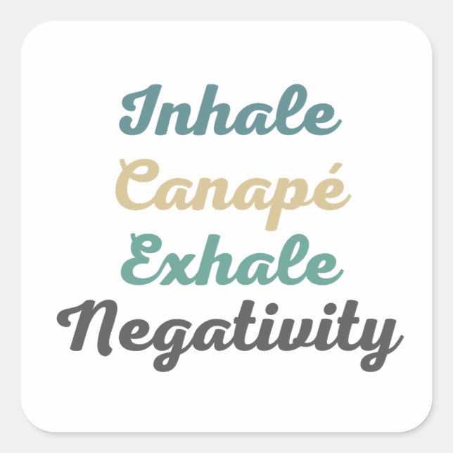 Inhale Canapé Exhale Negativie Pegatinas (Anverso)