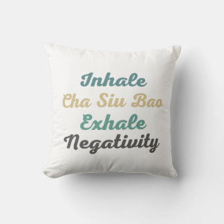 Inhale Cha Siu Bao Cojín decorativo de negatividad