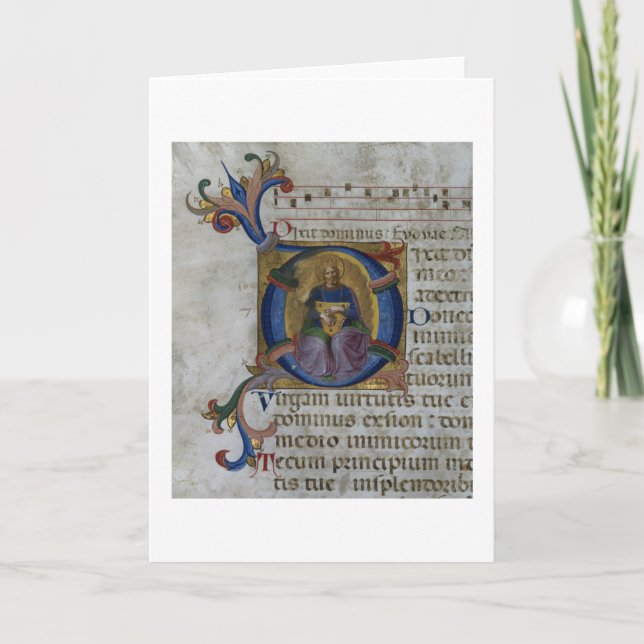 Inicial "D" del ms 531 f.169v Historiated que (Anverso)