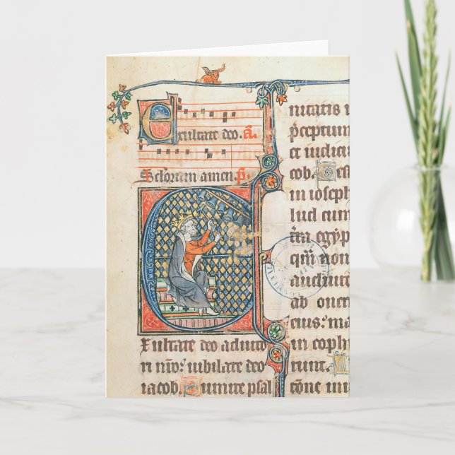 Inicial de Historiated que representa jugar de rey (Anverso)