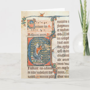 Inicial de Historiated que representa jugar de rey