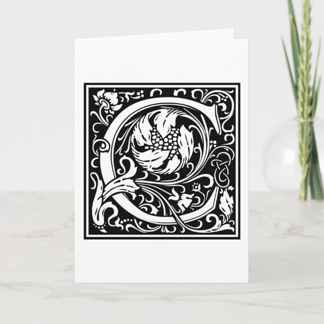 Inicial decorativa "C" de la letra (Anverso)