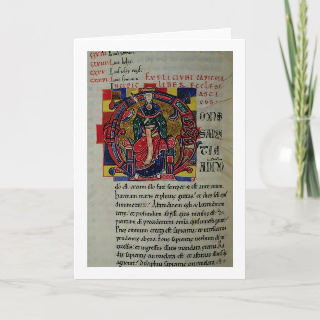 Inicial "O" del ms 2 fol.8 Historiated que (Anverso)