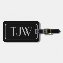 Iniciales clásicas de plata en etiquetas de equipa