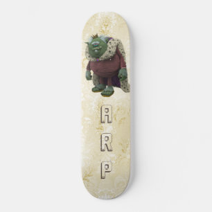 *~* Iniciales Damask Royal Troll AP89 Skateboard