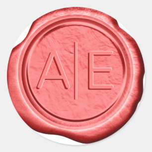 Iniciales de acento de Boda de sello de cera de ce