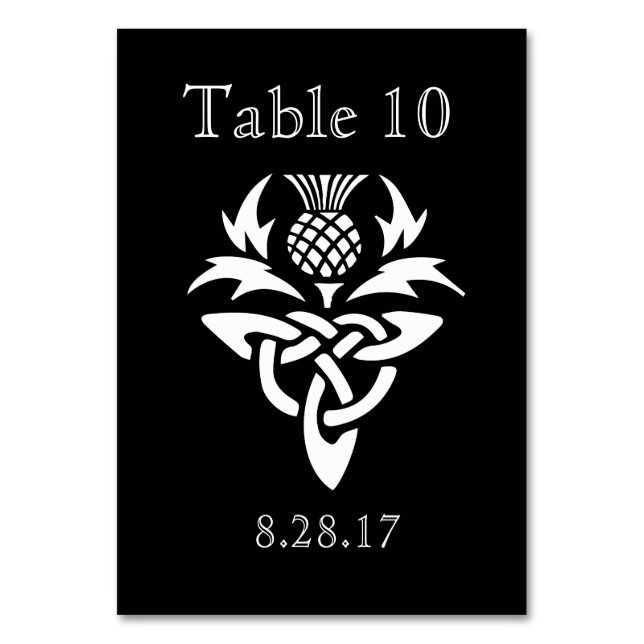 Iniciales de estilo escocés - Tarjeta de mesa - Ne (Anverso)