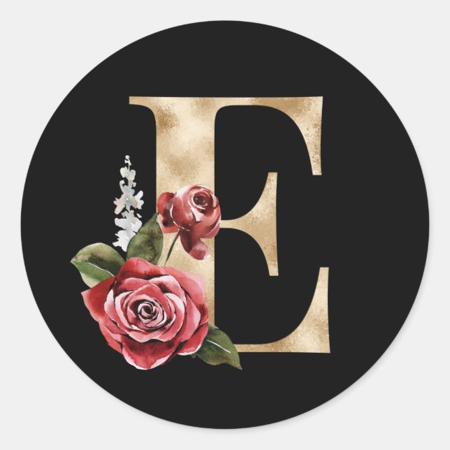 iniciales de feriados de invierno letra pegatina E (Anverso)