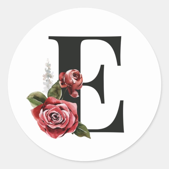 iniciales de feriados de invierno letra pegatina E (Anverso)