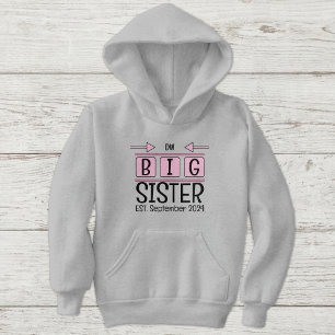 Iniciales de hermana mayor año mes rosa