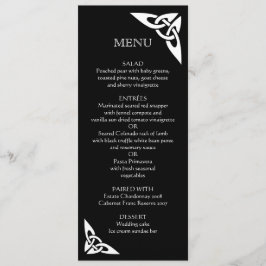 Iniciales de Knot celta - negro con tarjeta de men