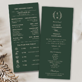 Iniciales de monograma apilado de flores Programas