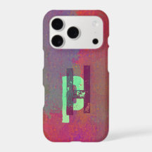 Iniciales de monograma arte grunge funky púrpura v
