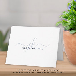 Iniciales de monograma de escritura moderna azul d