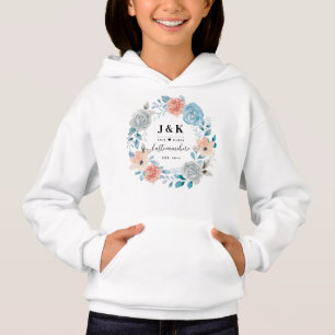Iniciales de Monograma Floral Nombre de Familia Pe