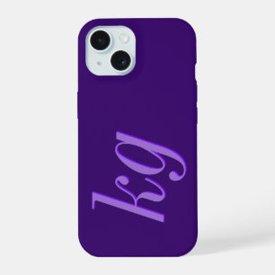 Iniciales de monograma morado elegante moderno