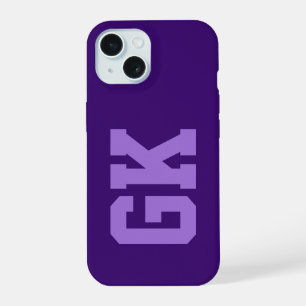 Iniciales de monograma morado elegante moderno