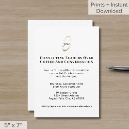 Iniciales del Monograma de Invitación a Eventos de