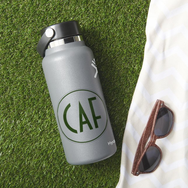 Iniciales Monogramadas Calcomanía Verde Blanco Cor (HydroFlask Insitu)