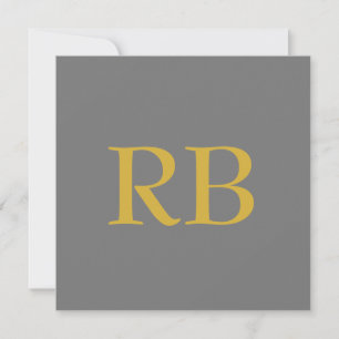 Iniciales monogramas de color Gris Gris moderno