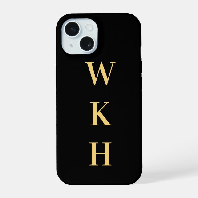 Iniciales monogramas Oro Negro (Reverso )