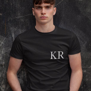 Iniciales para el monograma   Moderna camiseta ele