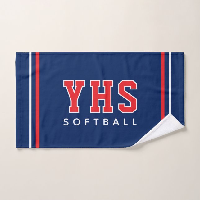 Iniciales Personalizadas de Escuela Equipo de Soft (Toalla de mano)