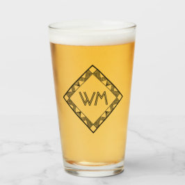 Iniciales personalizados Elegante Manly Moda Negra