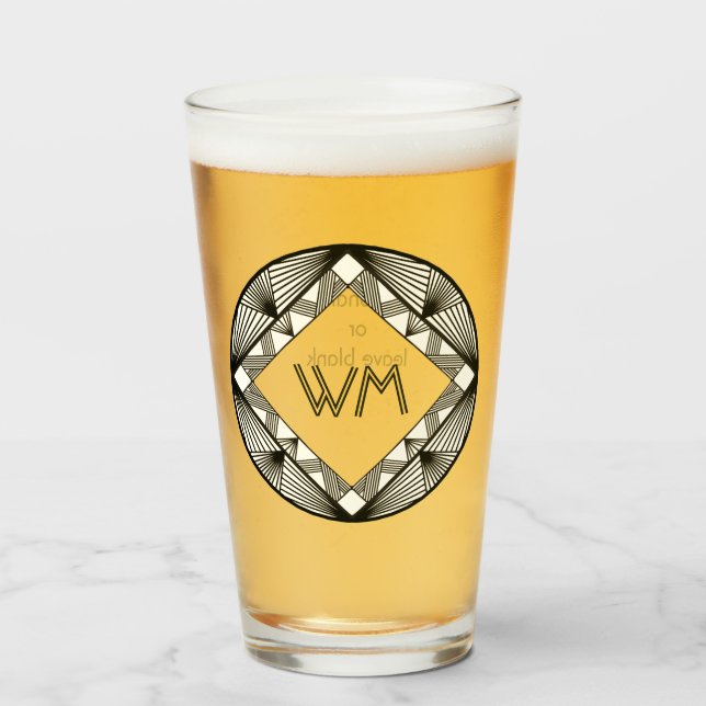 Iniciales personalizados Elegante Manly Moda Negro (Anverso (lleno))