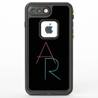Iniciales superpuestas modernas | Rosa turquesa ne