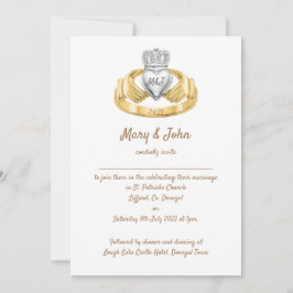 Iniciales y fecha de la invitación a la boda del a