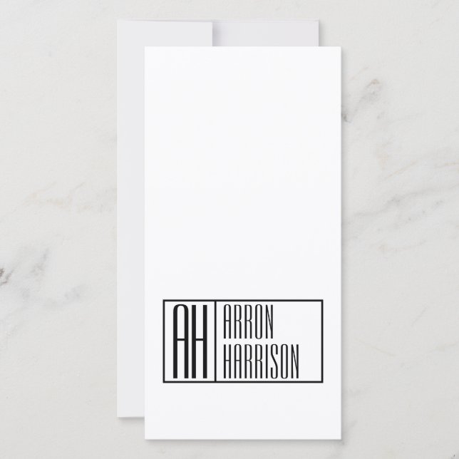 Iniciales y logotipo de nombres mínimos modernos (Anverso)