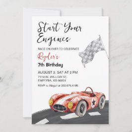 Iniciar el motor cualquier invitación de cumpleaño