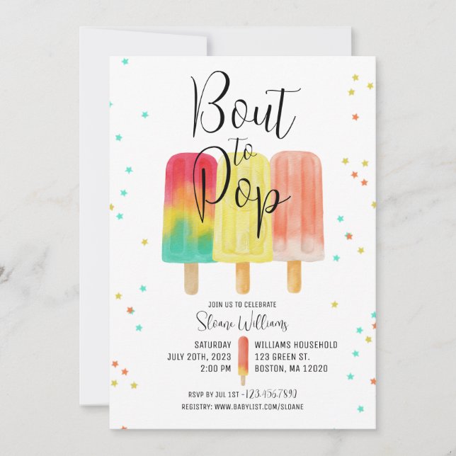 INICIO A POP - Invitación de Baby Shower (Anverso)