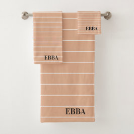 Initials pretty earty background white stripes