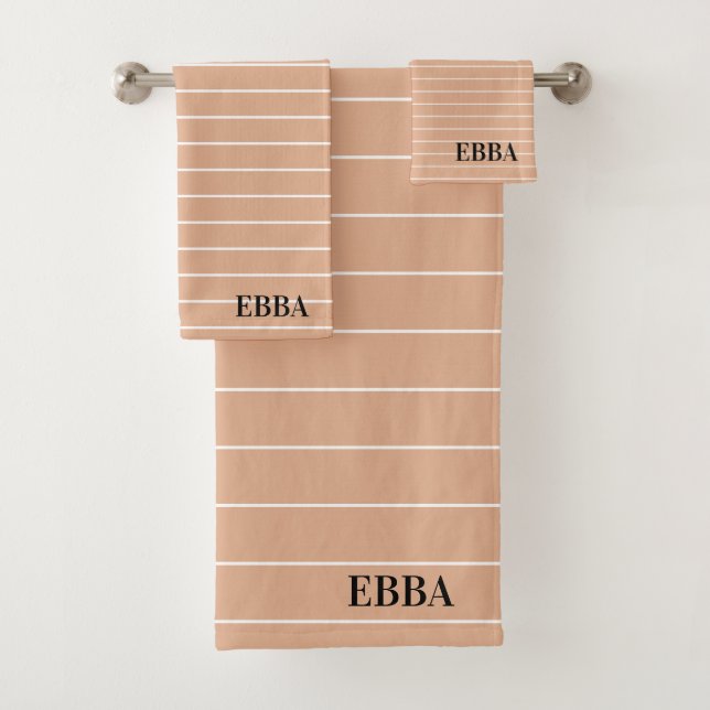 Initials pretty earty background white stripes (In situ)