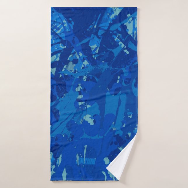 Ink hand made painting. Abstract wall art. Creativ (Toalla de baño)