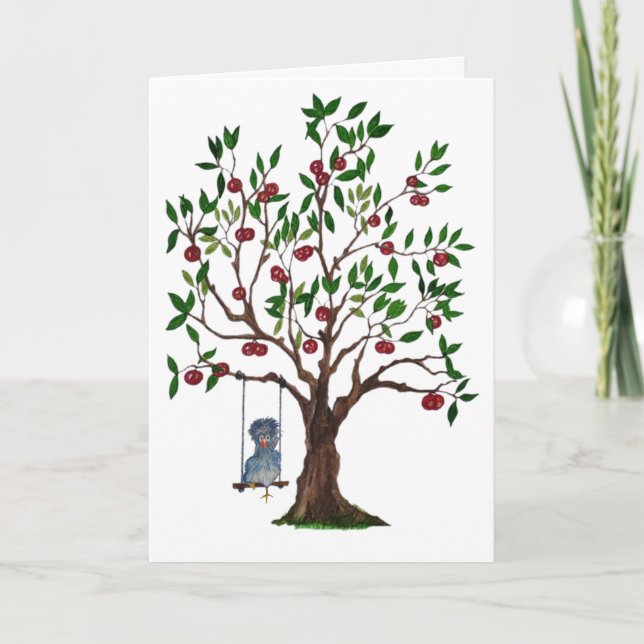 Inkspot el pollo en una tarjeta de cumpleaños (Anverso)