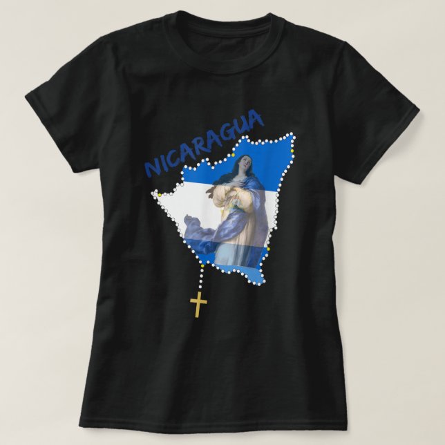 Inmaculada Concepción De María Nicaragua Camiseta (Diseño del anverso)